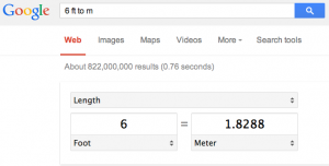 Google measure converter