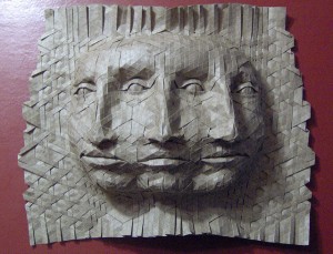 triplet face woven paper mask