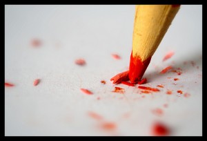 proken red pencil 