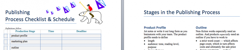 screen capture of the checklist header and glossary