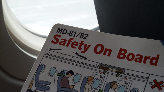 airplane safety brochure all in diagrams
